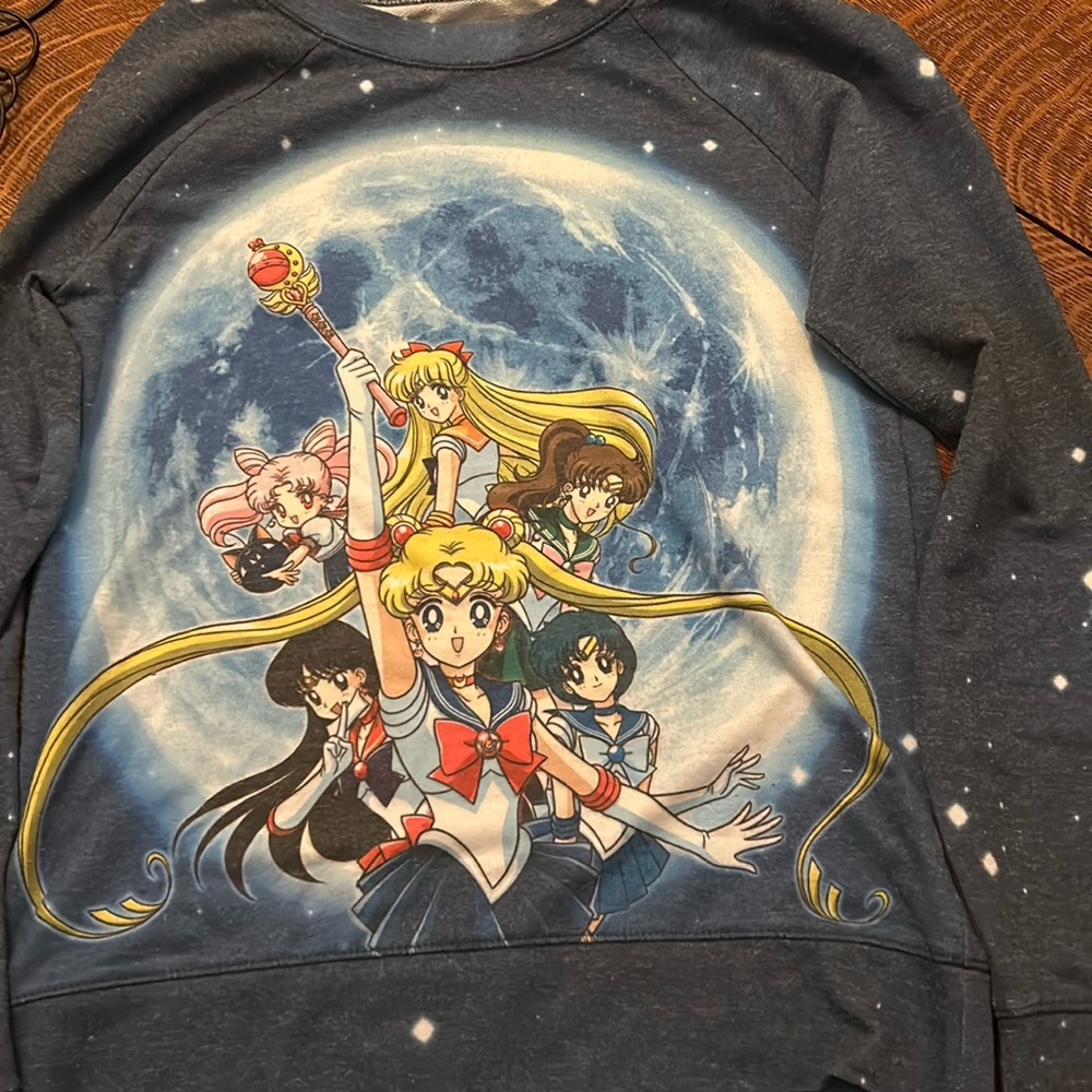 sailor moon crewneck sweater